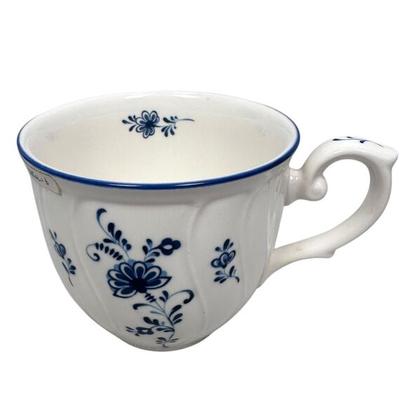 Vintage Noritake Craftone Tea Cups Lot of 5 Porcelain Blue White Floral - Picture 4 of 9